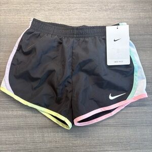 Nike Dri Fit Brief Lined Little Girl Tempo Running Short Black Pink Size 6